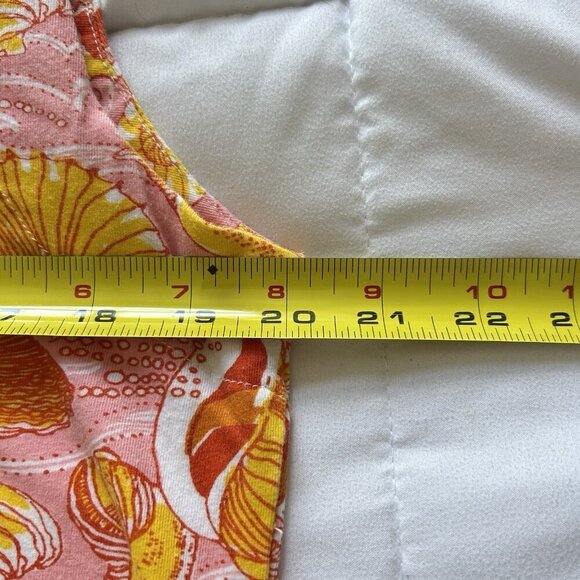 Barbara Gerwit Seashell Mini Sleeveless Dress Womens XL Pink Orange Y2K 90s - Picture 6 of 7